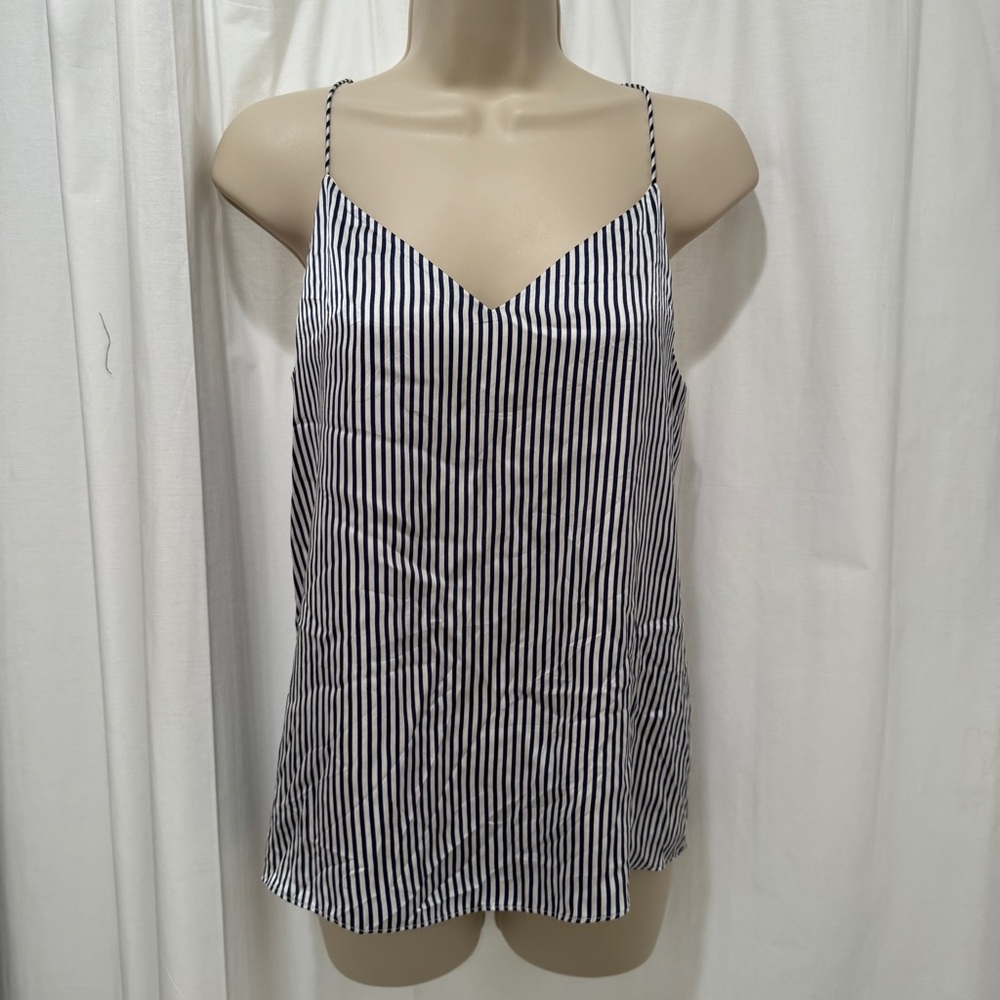 Brooks Brothers Navy and White Striped Camisole
